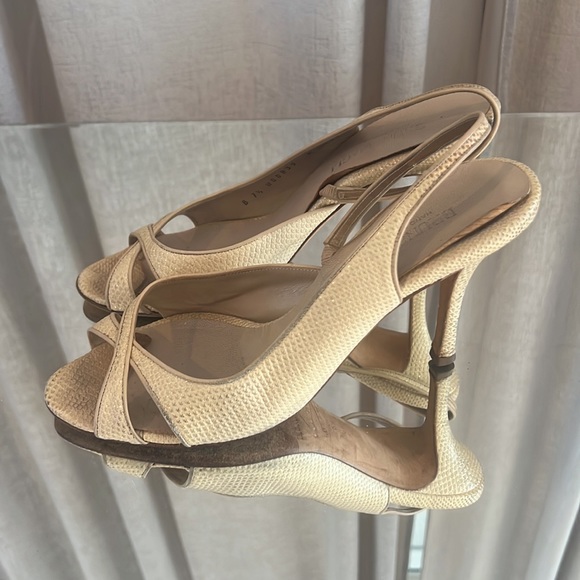 Bruno Magli gold metallic sparkle sling back - Picture 5 of 11